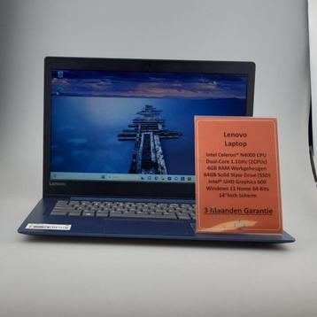 Lenovo Laptop Intel Celeron N4000 4GB/64GB SSD Win 11 Home beschikbaar voor biedingen