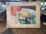 Stilleven 1993 , fruit geschilderd aquarel en pastel, Ophalen of Verzenden