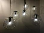 Raak hanglamp met 6 glazen bollen, Ophalen, Gebruikt, Glas, Minder dan 50 cm
