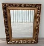Vintage barok spiegel, goud met bloemmotief, Antiek en Kunst, Ophalen of Verzenden, Rechthoekig, Minder dan 50 cm, Minder dan 100 cm