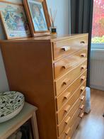 Vintage schoolkast/papierkast, Huis en Inrichting, Kasten | Ladekasten, Gebruikt, 5 laden of meer, 100 tot 150 cm, Vintage