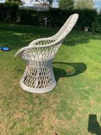Rotan Stoel - Vintage Look, Huis en Inrichting, Stoelen, Ophalen, Gebruikt, Wit, Riet of Rotan
