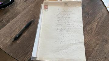 #47 Oude Duitse akte met tax zegel beschikbaar voor biedingen