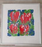 2 zeefdrukken van Ad van Hassel, tulpen, Antiek en Kunst, Kunst | Litho's en Zeefdrukken, Ophalen