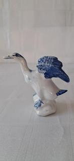 Beeld gans blauw wit porselein, Ophalen of Verzenden, Zo goed als nieuw, Dier