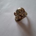 ring doodskop met kristallen, Gebruikt, 20 of groter, Verzenden, Zilver
