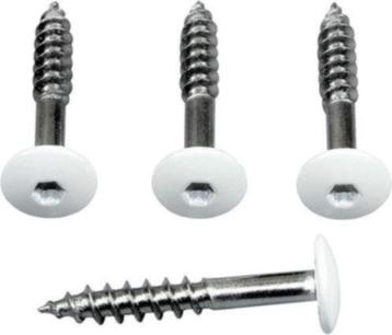 50 -100 st Trespa schroeven (RAL 9010) RVS, WIT 35 mm lang beschikbaar voor biedingen