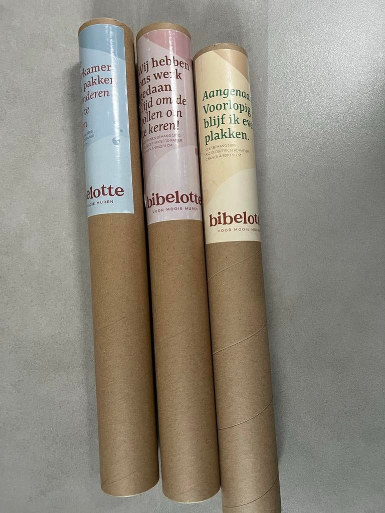 Nieuw Bibelotte behang, Ophalen of Verzenden, 10 tot 25 m², Wit