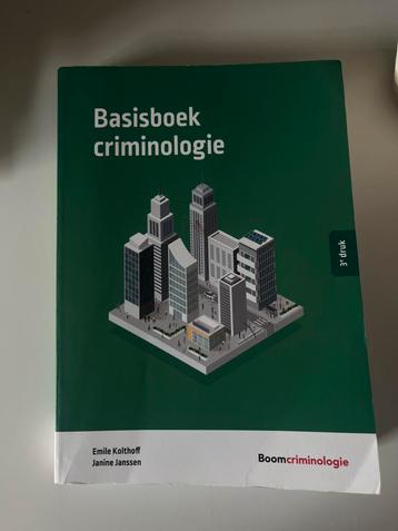 Emile Kolthoff - Basisboek criminologie beschikbaar voor biedingen