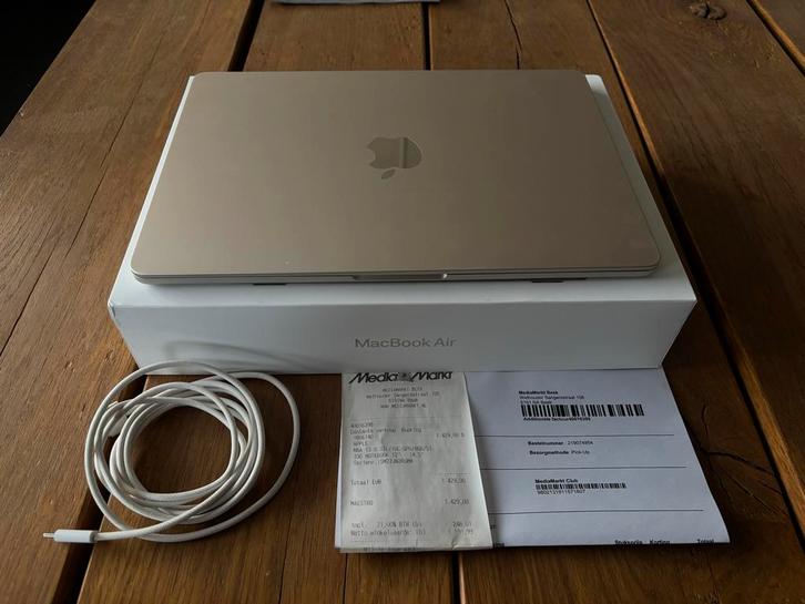 Apple MacBook Air M3 (2024) - 13.6 inch - 512GB SSD, Computers en Software, Apple Macbooks, Zo goed als nieuw, MacBook Air, 13 inch