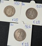 3x 50 kopecks rusland zilver, Verzenden, Setje, Zilver