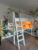 Bopita hoogslaper met  bureau; wit 1 persoon, Ophalen, Zo goed als nieuw, Hoogslaper