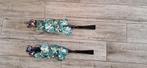 Set van 2 glazen vaasjes met kunstbloem orchideen, Ophalen of Verzenden, Nieuw, Binnen