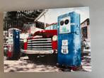 Gaaf schilderij route 66 (70 cm x 50 cm) !, Ophalen, Schilderij, 50 tot 75 cm