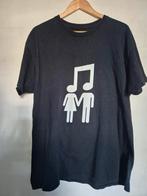 Zwart T-shirt met Muziek Noten Design - Maat XL, Ophalen of Verzenden, Gedragen, Maat 52/54 (L), Zwart