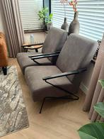 Grijze fauteuils, Huis en Inrichting, Ophalen, 75 tot 100 cm, Zo goed als nieuw, Stof