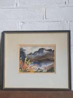 HANS ABRAHAMSSONS Zweden Lapland landschap, aquarel, Antiek en Kunst, Kunst | Schilderijen | Klassiek, Ophalen