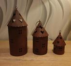Roest huisjes theelicht, Ophalen of Verzenden, Nieuw, Metaal, Minder dan 25 cm