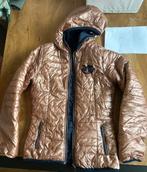 Gewatteerde jas maat 128/134 metallic brons, Ophalen of Verzenden, Zo goed als nieuw, Meisje, Jas