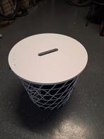 Bijzettafel met mand wit - gratis, Ophalen, Rond, Minder dan 55 cm, 45 tot 60 cm