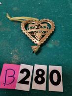 hart met herten goud kleurig [b280], Ophalen of Verzenden, 'T Olde Gre-j, Info@toldegrej.nl, Endepoelstraat 20f Didam