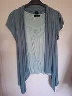 2 delig set.top met vest maat M van Intown, Kleding | Dames, Ophalen of Verzenden, Zo goed als nieuw, Blauw