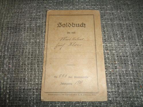 1918 Oorlog Duits soldaat soldbuch document wo1 leger, Verzamelen, Militaria | Tweede Wereldoorlog, Landmacht, Nederland, Verzenden