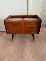 Vintage  kastje met 3 lades en klepkastje, Huis en Inrichting, Ophalen, Gebruikt, 50 tot 100 cm, Vintage jaren 60 70