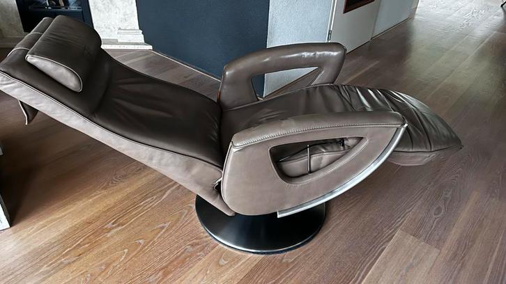 Prominent Relaxstoelen - Leer - Verstelbaar, Huis en Inrichting, Fauteuils, Gebruikt, Leer, 75 tot 100 cm, Minder dan 75 cm, Ophalen of Verzenden