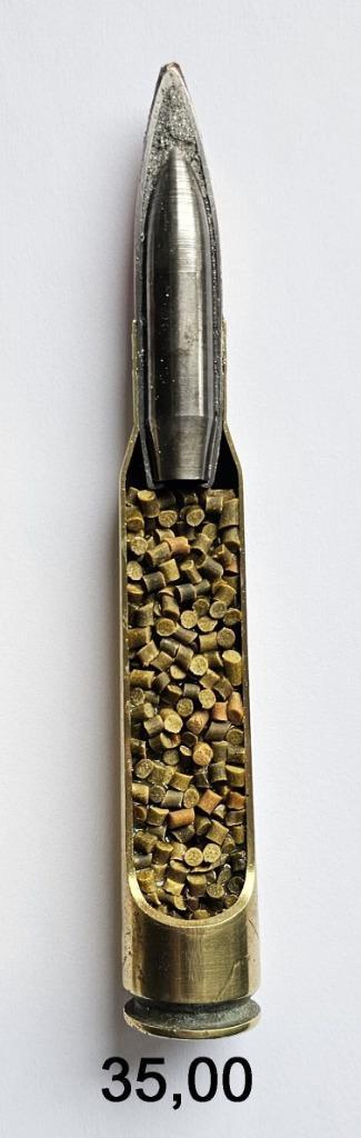 12,7x108mm Russisch API DOORSNEDE, Verzamelen, Militaria | Tweede Wereldoorlog, Landmacht, Hulzen of Bodemvondsten, Overige gebieden