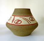 Keramiek vaas bruingroen lava band Ceramano Germany 1416-g, Antiek en Kunst, Antiek | Keramiek en Aardewerk, Ophalen of Verzenden