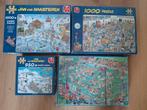 4 puzzels Jan van Haasteren mist een stukje, Ophalen of Verzenden, 500 t/m 1500 stukjes, Gebruikt
