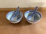 2 Chinese bakjes met lepeltjes, Ophalen of Verzenden