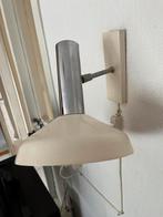 Vintage retro lamp wandlamp off white - werkend - Arnhem, Ophalen, Gebruikt, Metaal, Vintage