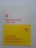 AUTOBUS ONDERNEMING DEN HELDER DIENSTREGELING 1978/1979, Ophalen of Verzenden, Gebruikt, Bus of Metro, Boek of Tijdschrift