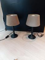 2 mooie lampjes met velvet kap, Huis en Inrichting, Lampen | Tafellampen, Gebruikt, Ophalen