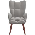 Relaxstoel met voetenbank fluweel, Huis en Inrichting, Stoelen, Nieuw, Bbd, Eén, Bbd