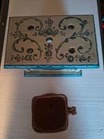 Oude kruik met houten houder, Ophalen of Verzenden