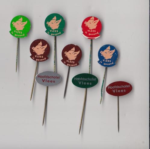 Slager Slagerij Vlees is Gezond speldjes, Verzamelen, Speldjes, Pins en Buttons, Gebruikt, Speldje of Pin, Overige onderwerpen