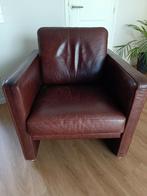 Leren fauteuil Maxfurn - 80x90cm, Ophalen, Gebruikt, Tijdloos, 75 tot 100 cm