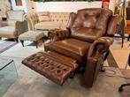 originele chesterfield relax fauteuil Springvale elektrisch, Huis en Inrichting, Fauteuils, Leer, Ophalen of Verzenden, 75 tot 100 cm