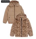 WE reversible winterjas panterprint, Ophalen of Verzenden, Gebruikt, Meisje, Jas