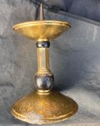 Art deco kerk kandelaar met kaarsvet, Ophalen of Verzenden