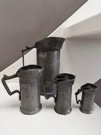 Vier tinnen kannetjes. Gemerkt, Antiek en Kunst, Ophalen of Verzenden