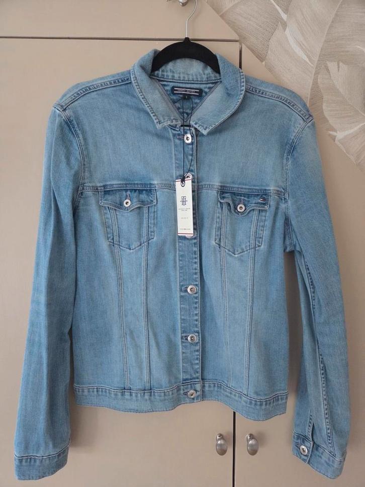 TOMMY HILFIGER JEANS JASJE...maat 38/40...NIEUWSTAAT!, Kleding | Dames, Jassen | Zomer, Zo goed als nieuw, Maat 38/40 (M), Blauw