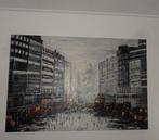 Heel groot modern schilderij "City by Night' 120 x 180 cm, Ophalen, Oorspronkelijke maker, 125 cm of meer, Schilderij