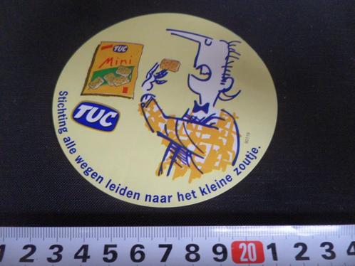 sticker strip alle wegen leiden naar het kleine zoutje TUC, Verzamelen, Stickers, Zo goed als nieuw, Bedrijf of Vereniging, Ophalen