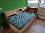 Grenen eenpersoonsbed met ombouw en logeerbed, Huis en Inrichting, Slaapkamer | Bedden, Ophalen, 90 cm, Eenpersoons, Zo goed als nieuw