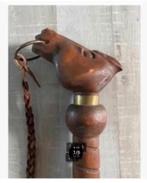 Korting Bijzondere Wandelstok kamelen kop, koperen punt, Antiek en Kunst, Curiosa en Brocante, Ophalen of Verzenden