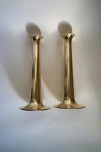 Vintage messing 2x kaarsenhouder Hans Bølling Torben Ørskov, Gebruikt, Overige kleuren, Ophalen of Verzenden, Metaal
